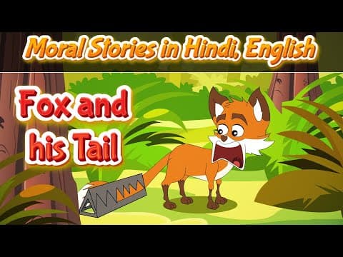Fox and his Tail Story in Hindi and English | Moral Stories Hindi | Bedtime Stories | Pebbles Hindi