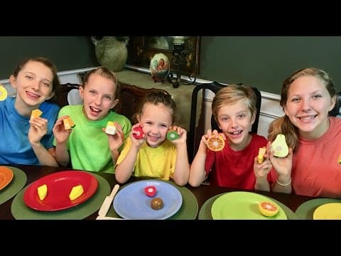 Learn English Colors for Kids Pretend Play Wooden Velcro Fruit
