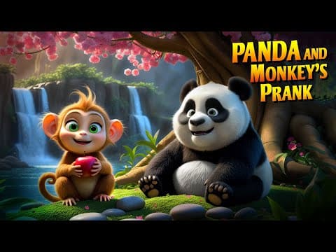 The Panda and the Monkey’s Prank 🐼🐒 | English Moral Stories | Bedtime Stories #kidsstories