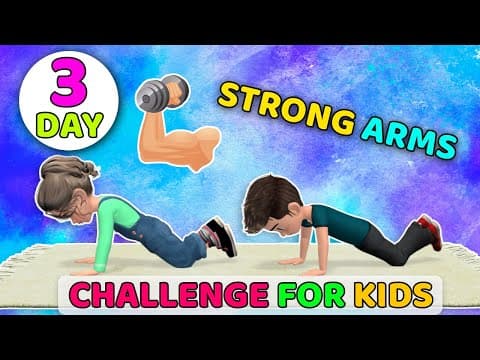 3-DAY STRONG ARMS CHALLENGE FOR KIDS | KIDS EXERCISE